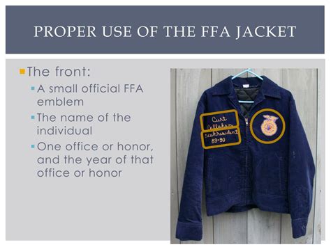 what does the ffa jacket represent